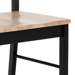 Furniture To Go Elvira Dining Chair In Black And Oak Set Of 2 - thumbnail 7