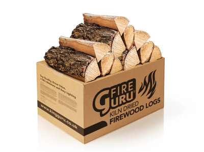Fire Guru Kiln Dried Ash Firewood Logs 20Kg Box - image 1