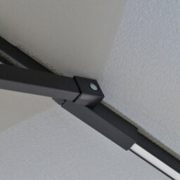 Outsunny 3(M) Cantilever Parasol Hanging Banana Umbrella W/ Lights, Light Grey - thumbnail 7