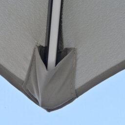 Outsunny 3(M) Cantilever Parasol Hanging Banana Umbrella W/ Lights, Light Grey - thumbnail 9