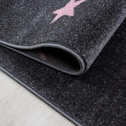 Bravich Pink And Grey Stars Rug - Kids - 160X230Cm - thumbnail 4