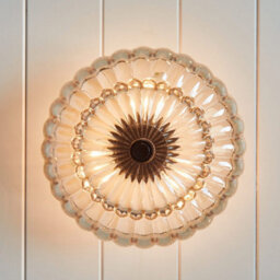 Luminosa Lighting Elstead Quoizel Whitecap Ceiling Light Traditional Tinted Amber Glass, Mottled Cocoa Brown 3X E14 - thumbnail 4