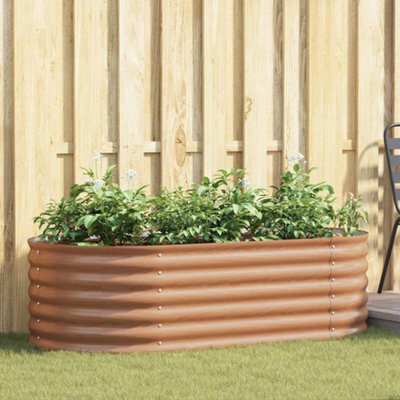 Berkfield Garden Raised Bed Brown 160 X 80 X 44 Cm Steel - image 1