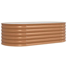 Berkfield Garden Raised Bed Brown 160 X 80 X 44 Cm Steel - thumbnail 2
