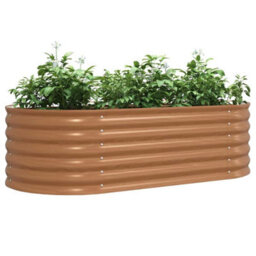 Berkfield Garden Raised Bed Brown 160 X 80 X 44 Cm Steel - thumbnail 3