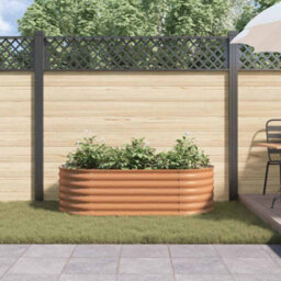 Berkfield Garden Raised Bed Brown 160 X 80 X 44 Cm Steel - thumbnail 4