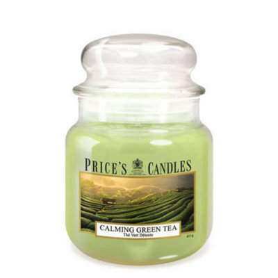 Price's Candles Prices Fragrance Collection Calming Green Tea Medium Jar Candle