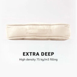 Homescapes Cream Faux Suede Armchair Booster Cushion - thumbnail 5