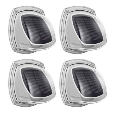 2X Smd 6 Led Outdoor Solar Light Lamp - Wall Fence Door Step Security Bright Lights Lamps - Waterproof And Abs Material - image 1