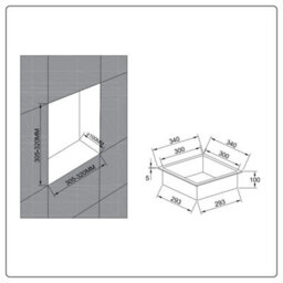 Homestylestore Black Recessed Shower Niche Storage Shelf 340 X 340mm - thumbnail 2