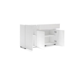 FurniComp LTD Furnicomp Vida 3 Door 1 Drawer 135Cm White Gloss Sideboard - thumbnail 2