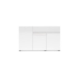 FurniComp LTD Furnicomp Vida 3 Door 1 Drawer 135Cm White Gloss Sideboard - thumbnail 3