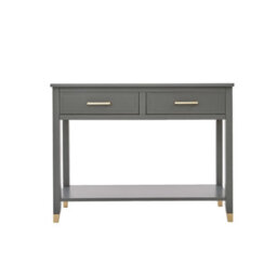 Cabinet Bits Palazzi 2 Drawer Console Table Grey - thumbnail 2