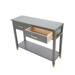 Cabinet Bits Palazzi 2 Drawer Console Table Grey - thumbnail 5