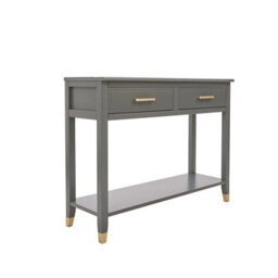 Cabinet Bits Palazzi 2 Drawer Console Table Grey - thumbnail 3