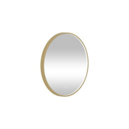 Royal Bathrooms Luxor 600 X 600mm Brushed Brass Round Framed Mirror Within Frame Led, Touch Sensor & Demister Pad - thumbnail 9