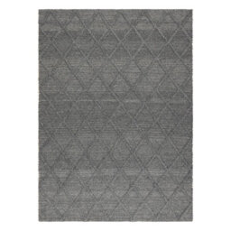 RugsX Wool Carpet Tahar 99001K Anthracite - Hand-Woven Loop, Rhombus, Boho  120X180 Cm - thumbnail 2