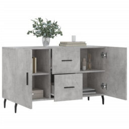 Berkfield Sideboard Concrete Grey 100X36X60 Cm Engineered Wood - thumbnail 4