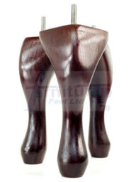 L&F Queen Anne Wooden Legs Antique Mahogany 150mm High Set Of 4 Replacement Furniture Feet Chairs Sofas Footstools M10 (10mm) - thumbnail 7