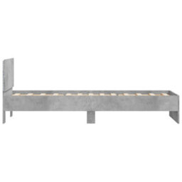 Berkfield Bed Frame Without Mattress With Led Lights Concrete Grey 90X200 Cm - thumbnail 8