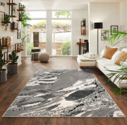 Smart Living Parma Modern Shimmer Rug - Soft Luxury For Living & Bedroom - Grey - 200 X 290 Cm - thumbnail 4