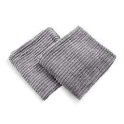 Deconovo Set Of 2 Corduroy Cushion Covers 65Cm X 65Cm, 26X26 Inches Grid Throw Pillow Cases,for Seats(Light Grey, 2 Pieces) - thumbnail 2