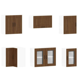 Berkfield 11 Piece Kitchen Cabinet Set Kalmar Brown Oak Engineered Wood - thumbnail 5