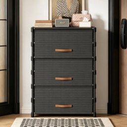 3 Drawer Shoe Cabinet Cupboard Storage Footwear Stand Dustproof Rack Unit Black - thumbnail 1