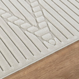Livabliss Le Mans-Modern White 3D High & Low Pile Textured In- & Outdoor Rug 160 X 220 Cm Easy Care, Non Shedding - thumbnail 3