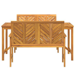 Berkfield Garden Dining Set 3 Pcs Brown 150 X 90 X 74 Cm - thumbnail 7