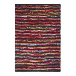 Homescapes Handwoven Multi Coloured Recycled Chindi Folk Rug Extra Large, 160 X 230 Cm - thumbnail 2