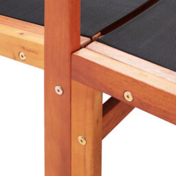 Berkfield Garden Chair With Footrest Solid Eucalyptus Wood And Textilene - thumbnail 7