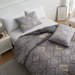 Lazzaro Chevron Super King Duvet Cover Set Luxury Microfiber Duvet Cover Soft Durable With Zipper Closure - thumbnail 4