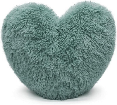 Homes & Linen Eddy Cuddles Heart Shape 3D Fleece Filled Cushion Soft Comfortable Warm & Cozy Home Decor Size 38Cm 100% Polyester Teddy Heart Cus
