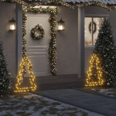 Walplus Christmas Light Decoration With Ground Spikes Tree 115 Leds 90 Cm - image 1