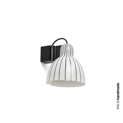 Luminosa Lighting Luminosa Venice White Dome Wall Lamp Stripes - image 1
