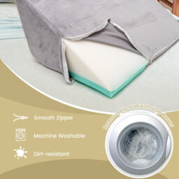 Costway 4Pcs Bed Wedge Pillow Set Adjustable Bed Wedge Memory Foam Pillow Washable Cover - thumbnail 8