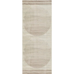 Livabliss Floransa-Geometric Grey Ivory Brown Modern Living Dining Bedroom Rug 80 X 220 Cm Easy Care, Non Shedding - thumbnail 1