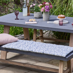 Dibor Oakwood Leaf Print Indoor Outdoor Furniture Garden Bench Cushion (L)100Cm X (W)45Cm - thumbnail 1