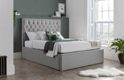 Bedmaster Wilson Grey Fabric Ottoman Bed And Memory Maestro Memory Foam Mattress King Size - thumbnail 2