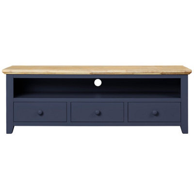 Statement Furniture Florence Navy Blue Tv Stand With 3 Drawers And Shelf - image 1