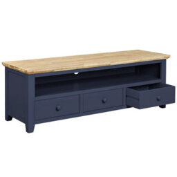 Statement Furniture Florence Navy Blue Tv Stand With 3 Drawers And Shelf - thumbnail 5