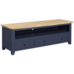 Statement Furniture Florence Navy Blue Tv Stand With 3 Drawers And Shelf - thumbnail 3