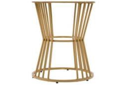 Abrihome 5-Pc Round Dining Set: 100Cm White Mdf Table W/gold Legs & 4 Black Velvet Chairs - thumbnail 8
