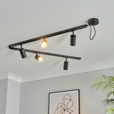 Litecraft Bexley Black 1.8M 5 Head Track Light Kit - image 1