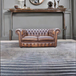 Chesterfield 2 Seater Antique Tan Real Leather Tufted Buttoned Sofa Settee In Classic Style - thumbnail 2