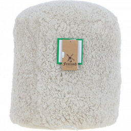 Fenland Sheepskin Fenland Real Sheepskin Pouffe Stool, Cosy, Plush And Handmade - Beige (H) 35Cm (Diameter) 35Cm - thumbnail 1