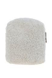 Fenland Sheepskin Fenland Real Sheepskin Pouffe Stool, Cosy, Plush And Handmade - Beige (H) 35Cm (Diameter) 35Cm - thumbnail 5