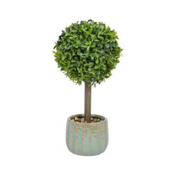 2X Smart Garden Uno Topiary Ball Tree 35Cm Ceramic Pot Artificial Indoor Outdoor - thumbnail 3