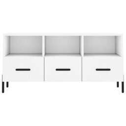 Berkfield Tv Cabinet White 102X36X50 Cm Engineered Wood - thumbnail 5